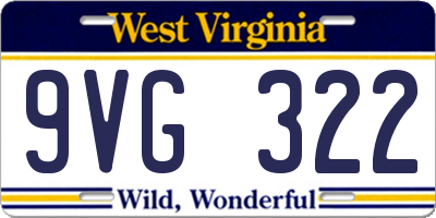 WV license plate 9VG322