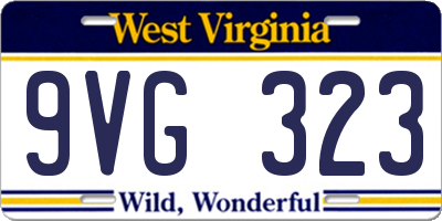 WV license plate 9VG323