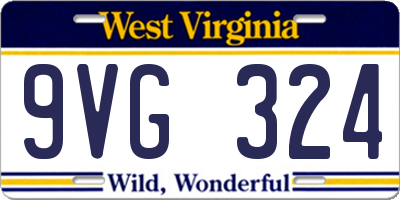 WV license plate 9VG324
