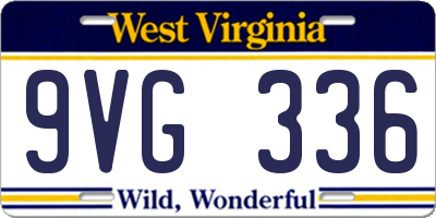 WV license plate 9VG336