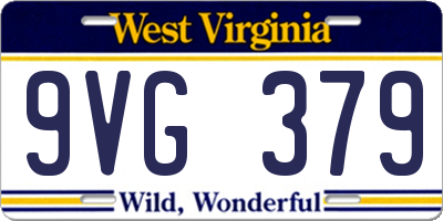 WV license plate 9VG379
