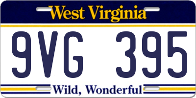 WV license plate 9VG395