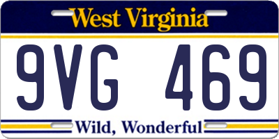 WV license plate 9VG469