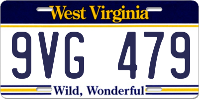 WV license plate 9VG479