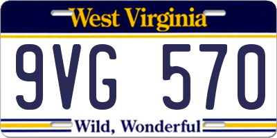 WV license plate 9VG570