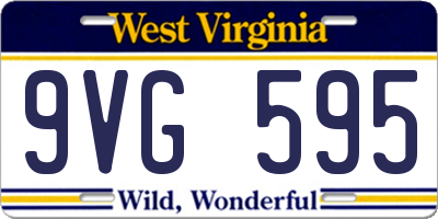 WV license plate 9VG595