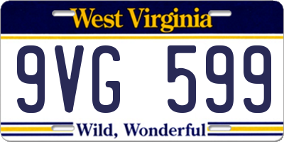 WV license plate 9VG599