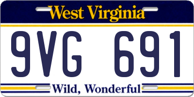 WV license plate 9VG691