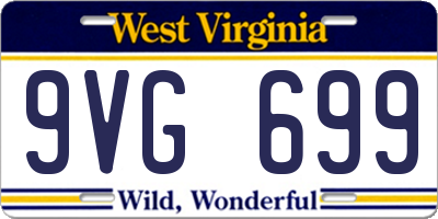 WV license plate 9VG699