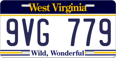 WV license plate 9VG779