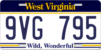 WV license plate 9VG795