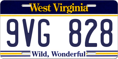 WV license plate 9VG828