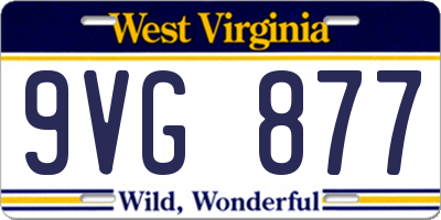 WV license plate 9VG877