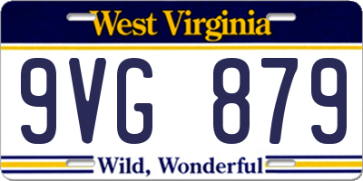 WV license plate 9VG879