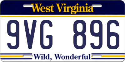 WV license plate 9VG896
