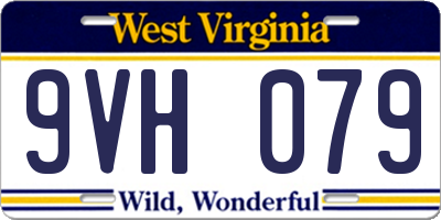 WV license plate 9VH079