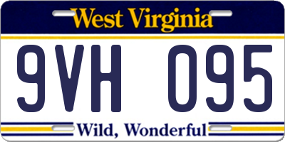 WV license plate 9VH095