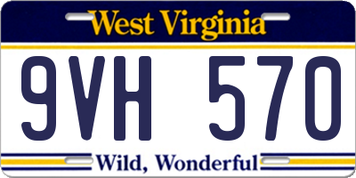 WV license plate 9VH570