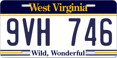 WV license plate 9VH746