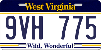 WV license plate 9VH775