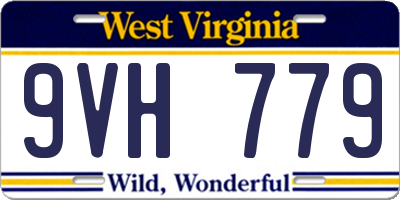 WV license plate 9VH779