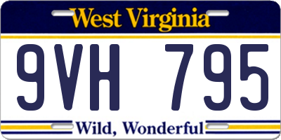 WV license plate 9VH795