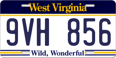 WV license plate 9VH856