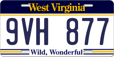 WV license plate 9VH877