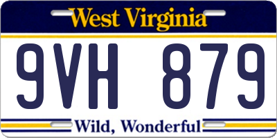 WV license plate 9VH879