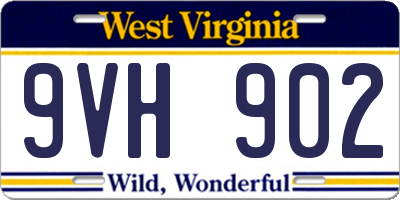 WV license plate 9VH902