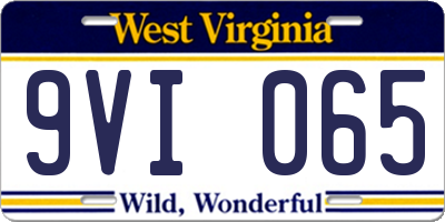 WV license plate 9VI065