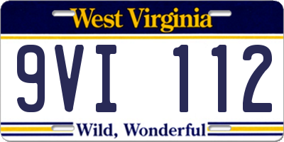 WV license plate 9VI112