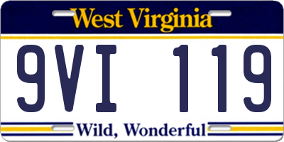 WV license plate 9VI119