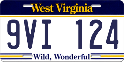WV license plate 9VI124