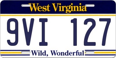 WV license plate 9VI127