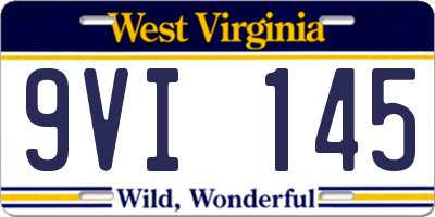 WV license plate 9VI145