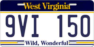 WV license plate 9VI150