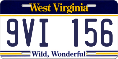 WV license plate 9VI156
