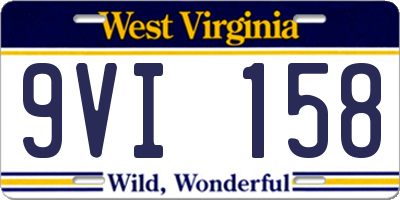 WV license plate 9VI158
