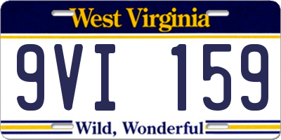 WV license plate 9VI159