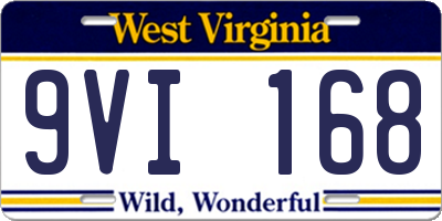 WV license plate 9VI168