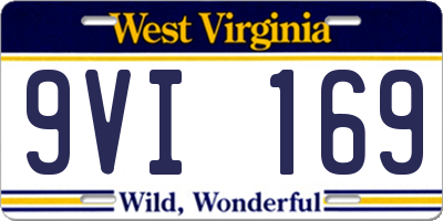 WV license plate 9VI169
