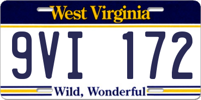 WV license plate 9VI172