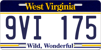 WV license plate 9VI175