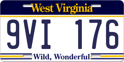 WV license plate 9VI176