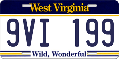 WV license plate 9VI199