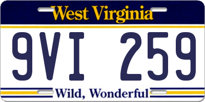 WV license plate 9VI259