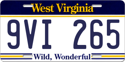 WV license plate 9VI265
