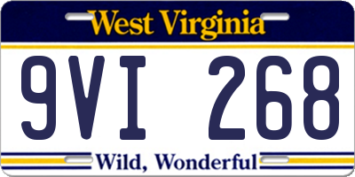 WV license plate 9VI268