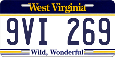 WV license plate 9VI269